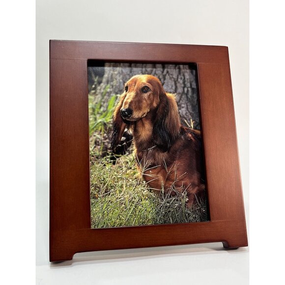 Vintage Wood Picture Frame Chocolate Brown Wooden Free Standing Photo Frame - Picture 1 of 5